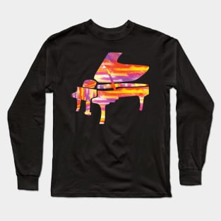 Colorful Piano- Cool gift for musician Long Sleeve T-Shirt